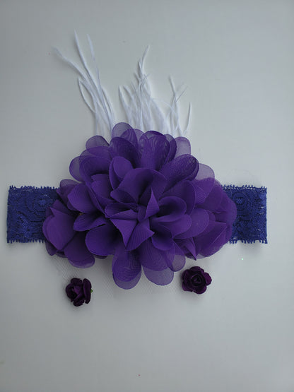 Baby, Toddler girls flower headband. Christening headpiece