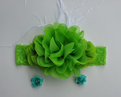 Baby, Toddler girls flower headband. Christening headpiece