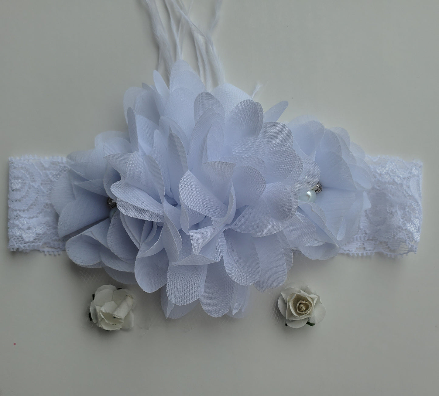 Baby, Toddler girls flower headband. Christening headpiece