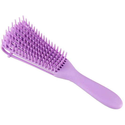 Detangling Brush for Afro America/ African Hair Textured 3a to 4c Kinky Wavy/ Curly/ Coily/ Wet/ Dry/ Oil/ Thick/ Long Hair, Knots Detangler Easy to Clean (Purple)